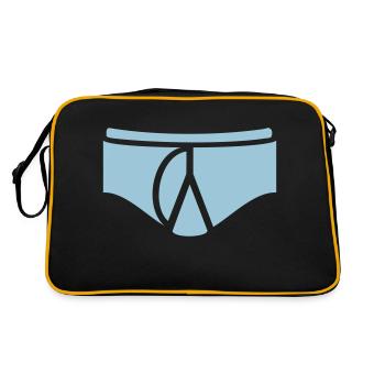 slip masculin / male underpant (1c) - Sac Retro - noir/or - Dos