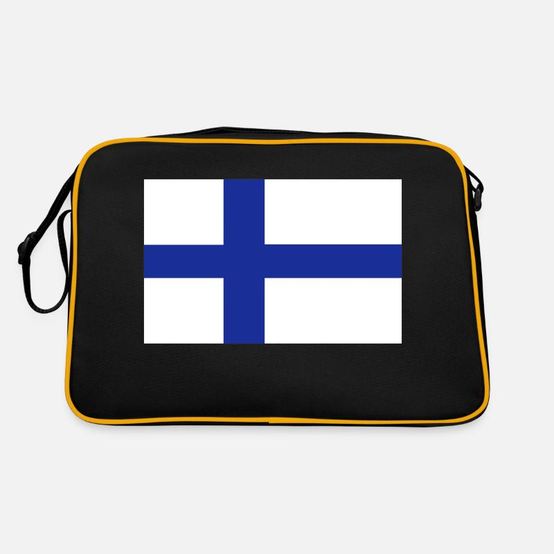 Finland - Retro Tasche - Schwarz/Gold