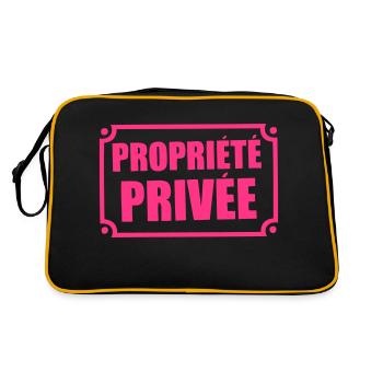 pancarte propriete privee - Sac Retro - noir/or - Dos