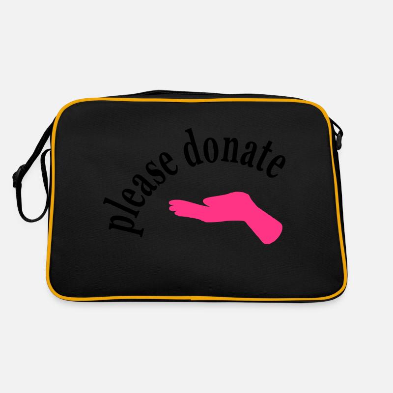 geld spenden Retro Tasche