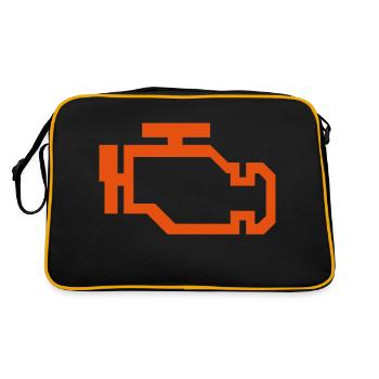 Motor Kontroll Leuchte MIL Geschenkidee - Retro Tasche - Schwarz/Gold - Hinten