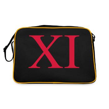 11 - Retro Tasche - Schwarz/Gold - Hinten