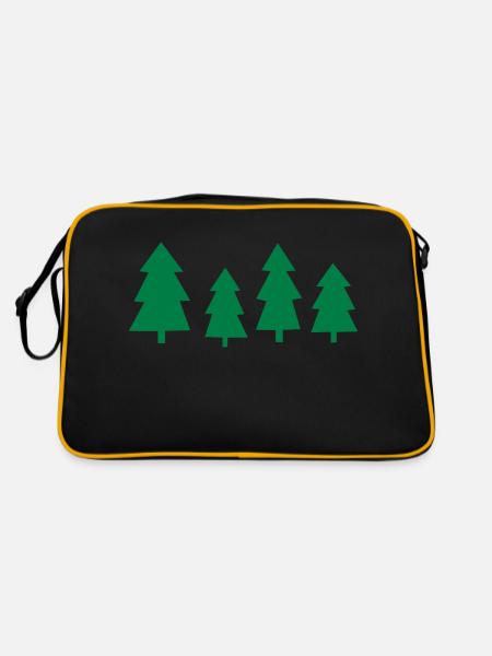 Arbres de Noël - Sac Retro - noir/or