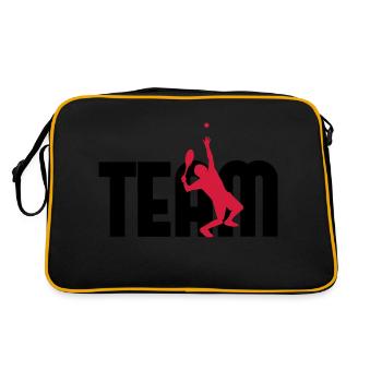 Team Tennis - Retro Bag - black/gold - Back
