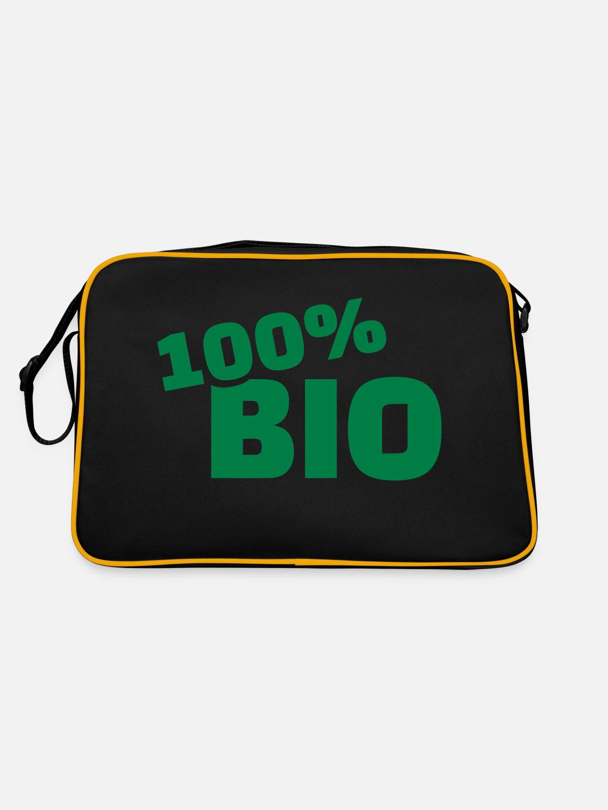 100% Bio - Retro Bag - black/gold - Back