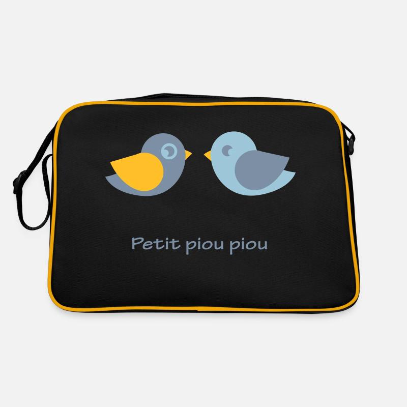 petit piou piou naissance bébé - Sac Retro - noir/or