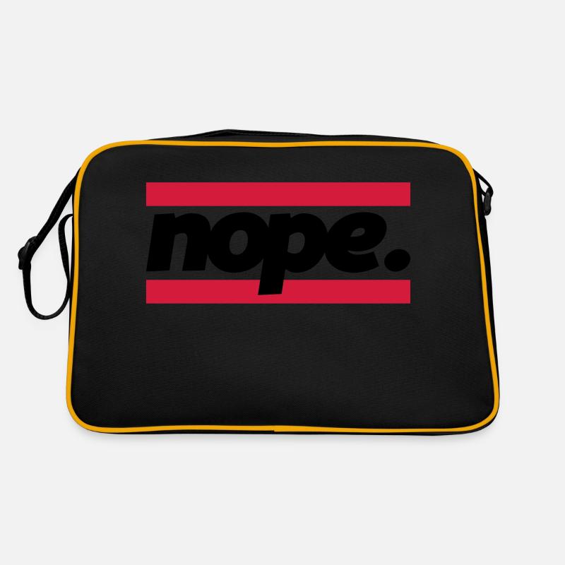 nope graphic - Retro Tasche - Schwarz/Gold