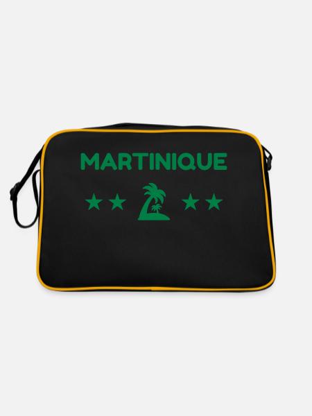 Martinique / 972 / Caraïbes / Martiniquais - Retro Bag - black/gold - Back