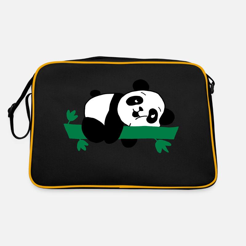 Fauler Panda Retro Tasche
