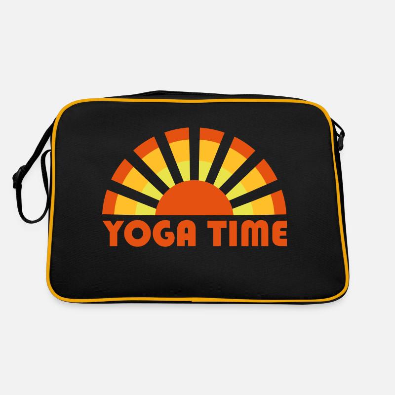 logo du temps de yoga ensoleillé Sac Retro