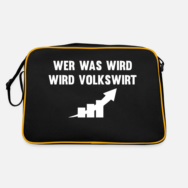 Wer was wird wird Volkswirt Retro Tasche