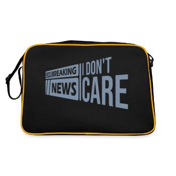 Breaking news don t - Retro Tasche - Schwarz/Gold - Hinten