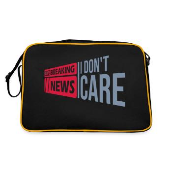Breaking news don t - Retro Tasche - Schwarz/Gold - Hinten