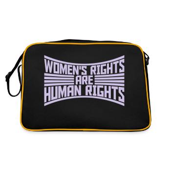 citation féministe sur les droits des femmes - Sac Retro - noir/or - Dos
