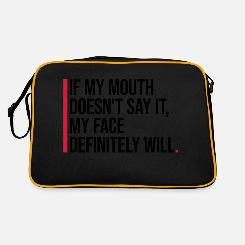 my face definitely will Retro Tasche