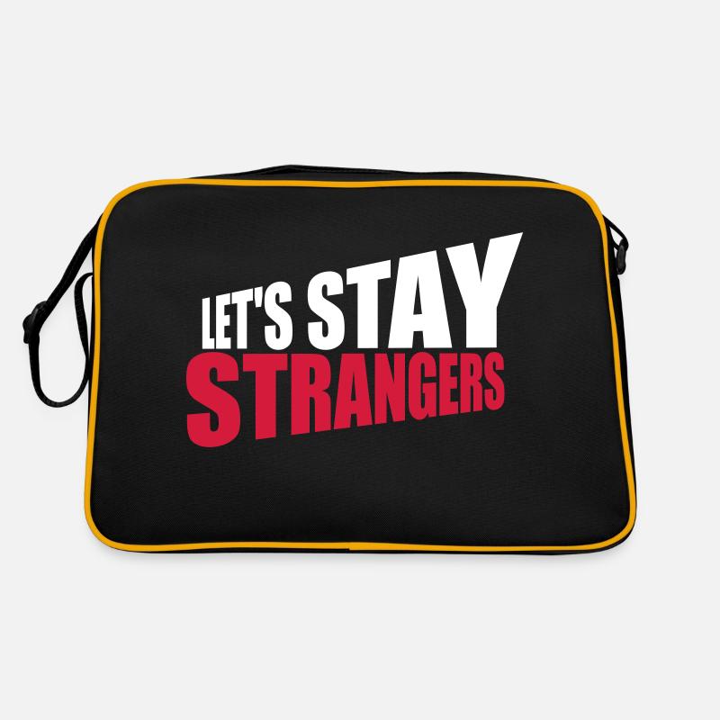 lets stay strangers Zitat Retro Tasche