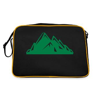 mountains - Retro Tasche - Schwarz/Gold - Hinten