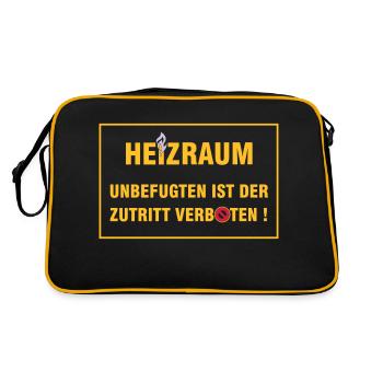 Heizraum Gas - Retro Tasche - Schwarz/Gold - Hinten