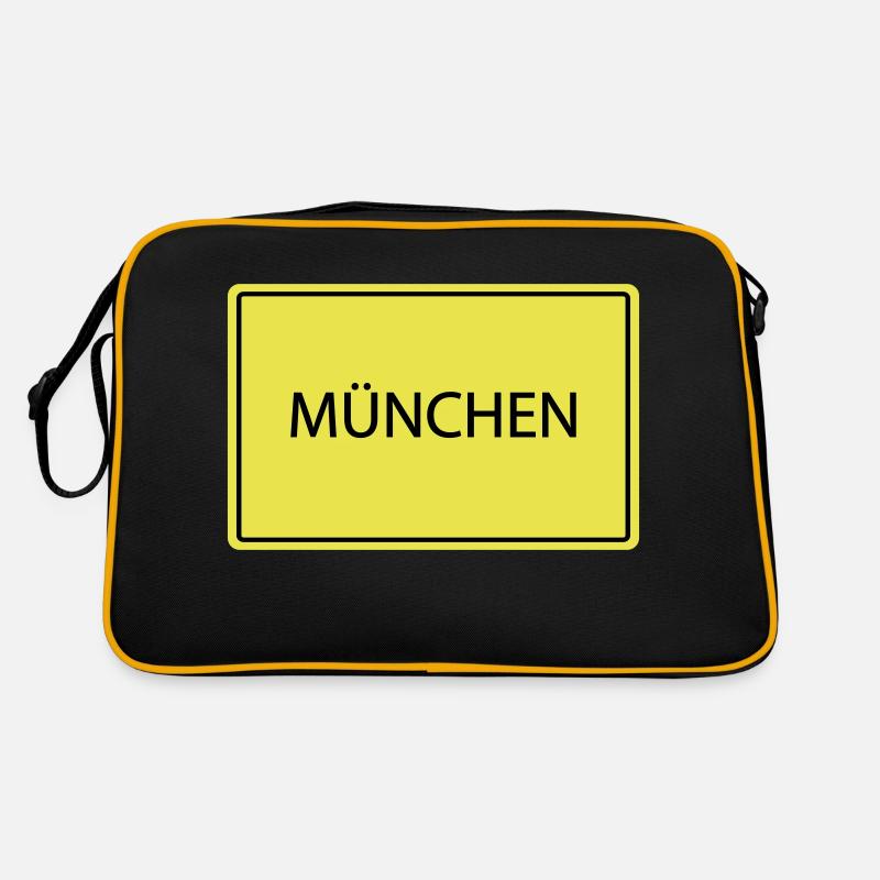 Panneau de la ville de Munich Sac Retro