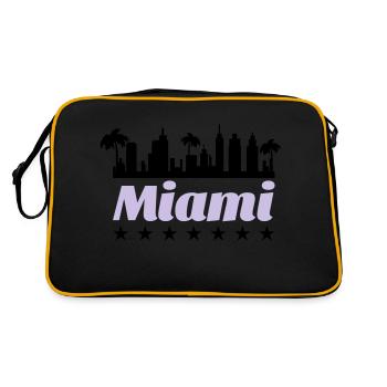 miami - Retro Tasche - Schwarz/Gold - Hinten