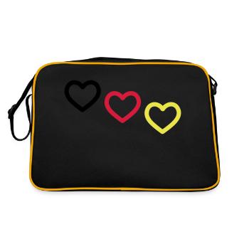 L’équipe des cœurs d’Allemagne - Sac Retro - noir/or - Dos