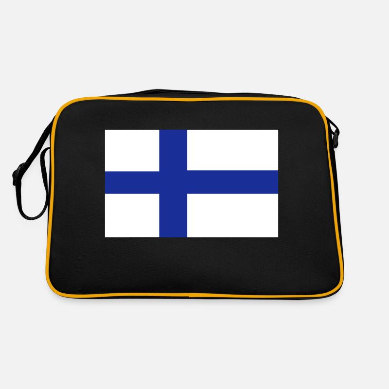 finland flagg - Retro Bag - black/gold