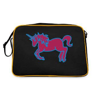 unicorneinhorn horse - Retro Bag - black/gold - Back