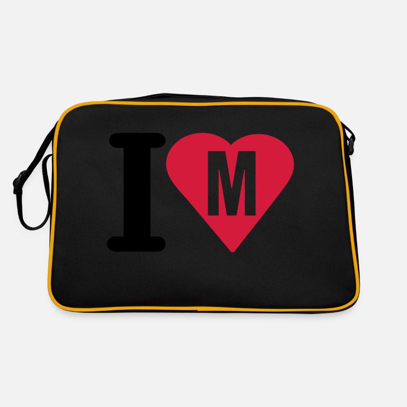 i_love_m_Buchstabe Retro Tasche