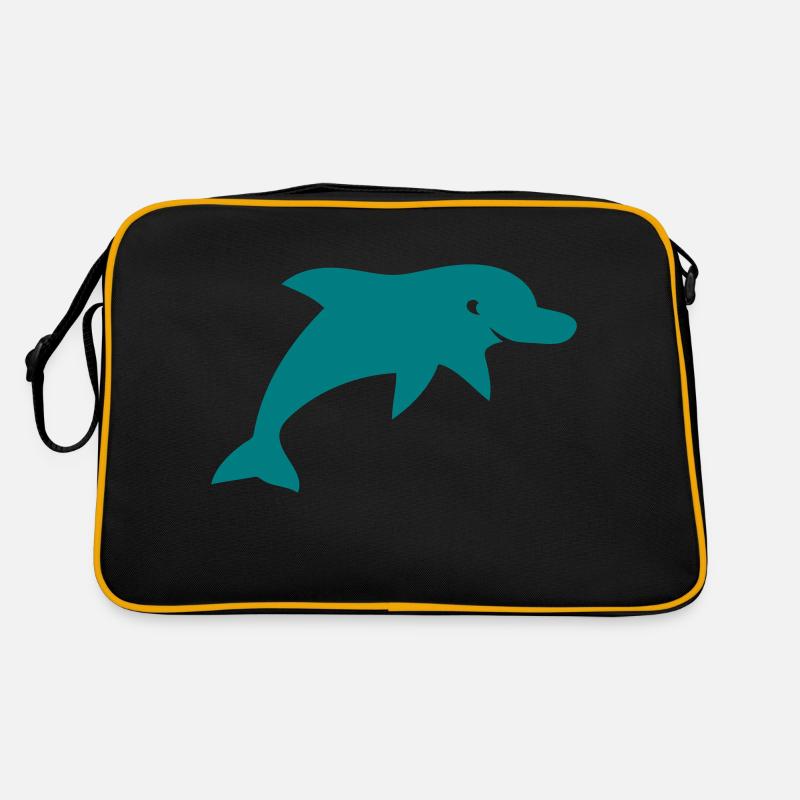 delphins - Retro Tasche - Schwarz/Gold