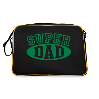 SUPER DAD - Retro Tasche - Schwarz/Gold - Hinten