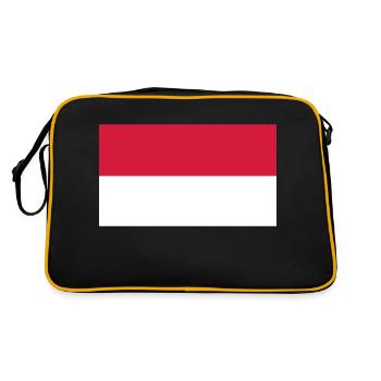 indonesia flag - Sac Retro - noir/or - Dos