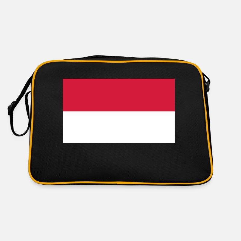 indonesia flag - Retro Bag - black/gold