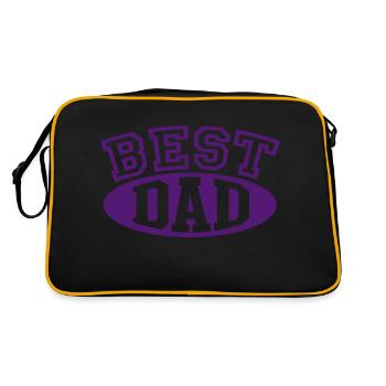 LE MEILLEUR PAPA - Sac Retro - noir/or - Dos