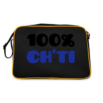 100% Ch'ti (V) - Sac Retro - noir/or - Dos