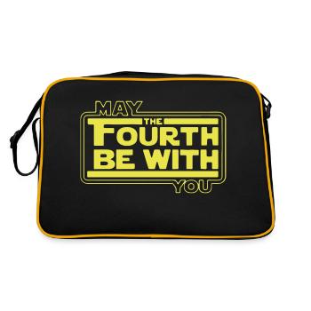 May The 4th Fourth - Retro Tasche - Schwarz/Gold - Hinten