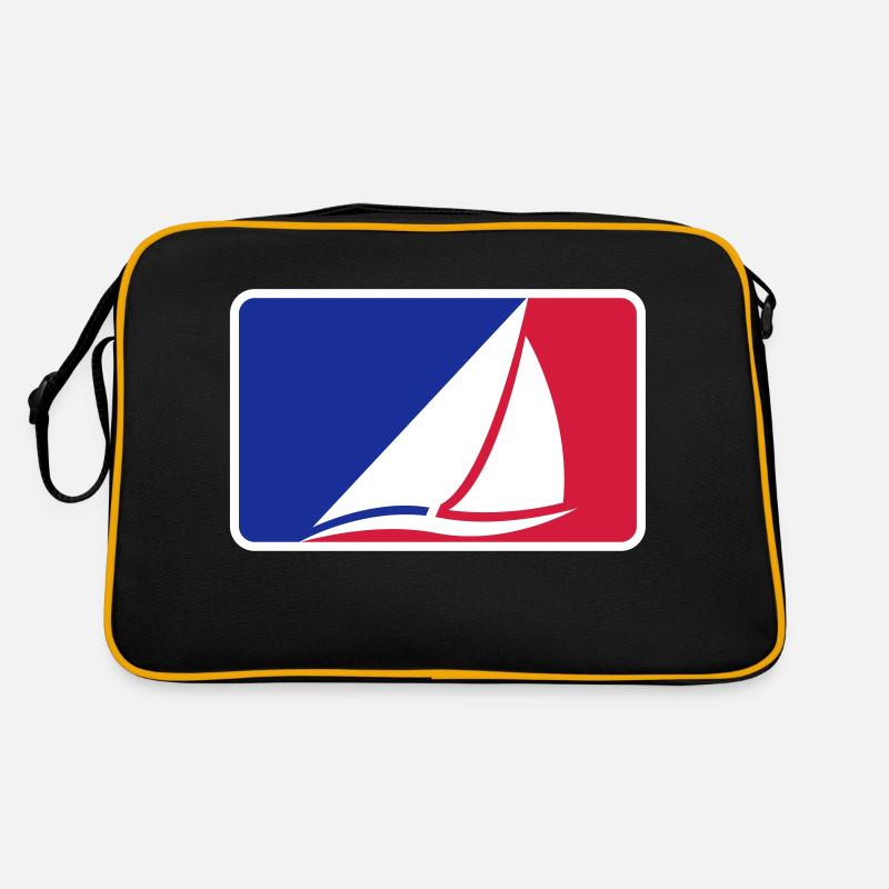 Sailing Boat Sport Logo Design Retro Tasche