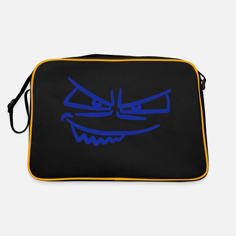 Cool evil Monster face Retro Bag