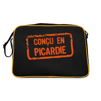 concu etiquette picardie - Sac Retro - noir/or - Dos