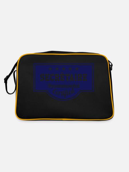 Secrétaire - Sac Retro - noir/or