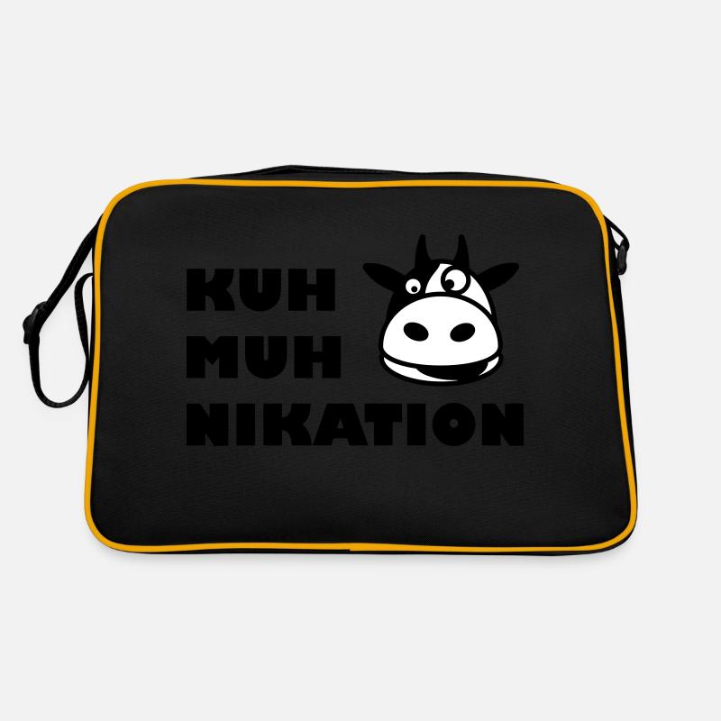 Kommunikation Kuh Retro Tasche