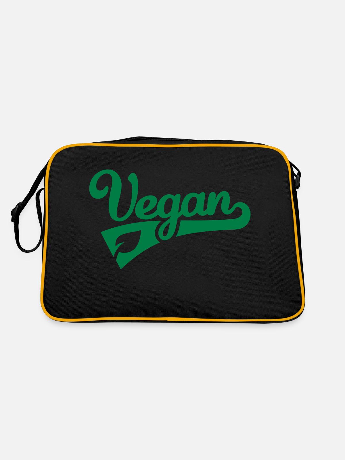 Vegan - Retro Bag - black/gold - Back