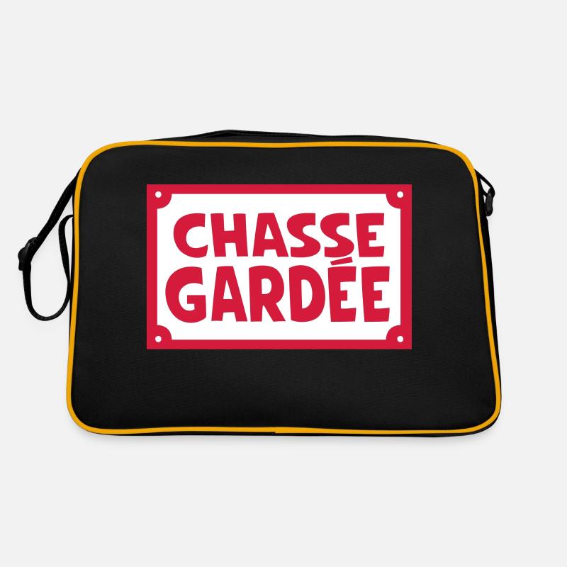 panneau chasse gardee rue humour 2002 - Sac Retro - noir/or