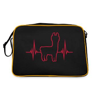 Pouls de battement de cœur lama - Sac Retro - noir/or - Dos