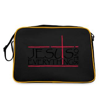 Jesus Over Everything - Retro Tasche - Schwarz/Gold - Hinten