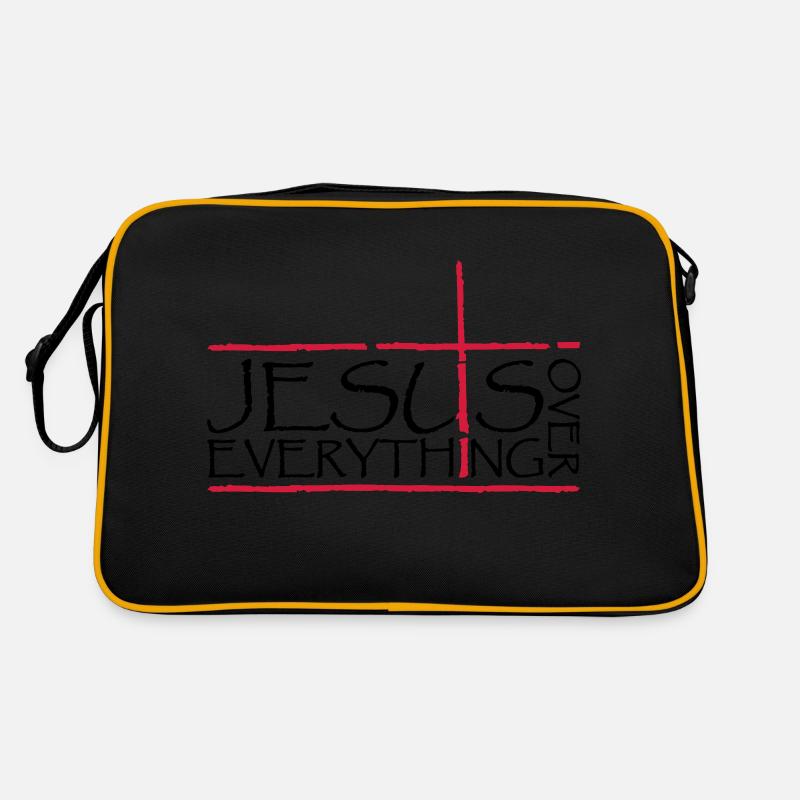 Jesus Over Everything Retro Tasche