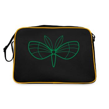 moth with cute stunning wings - Retro Bag - black/gold - Back
