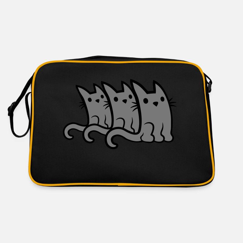 3 cute little cats Retro Bag