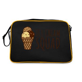 Niedliches Ice Cream Squad - Retro Tasche - Schwarz/Gold - Hinten