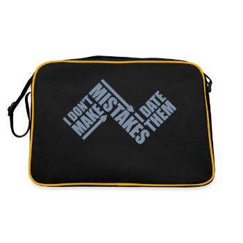 Date Mistakes Quote Logo - Retro Bag - black/gold - Back