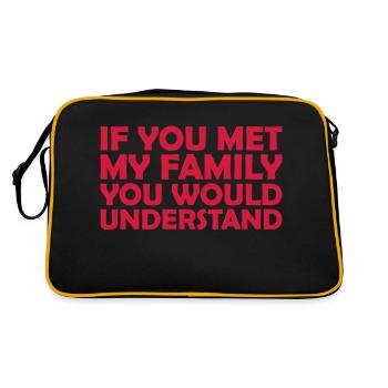 you would understand quote - Retro Bag - black/gold - Back